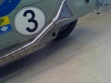 rear wheel of a 3 wheel morgan