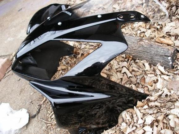 Front fairing repaired