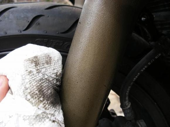 Leaking left fork