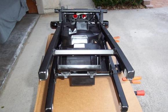 F4i split seat subframe, battery tray, tail light, together