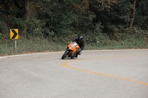 Friend on his Hyosung GT650R