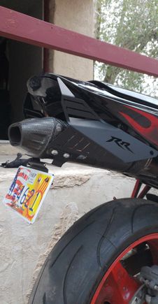 Added the Rumble Concept fender eliminator to ride legal... Being in Albuquerque NM I was able to ride dirty bc the cops almost never pull anyone over from being so undermanned and going after more serious crimes. The Yoshimura luckily for me was already on the bike. Thinking about eventually upgrading to a full titanium akro exhaust but not sure if I want to with this bike. I don't plan on upgrading for a while bc it currently rides close to perfect and is only at 19k miles.