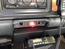 Here is that great lighted switch. Yes, it only illuminates when pulled. My theory is that it was originally installed for the vehicle amber strobe, which is no longer present.