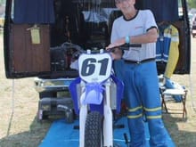 Flicka, Mike and the '07 Yamaha YZ 250F at the Sept. '17 Montpellier, OH half mile