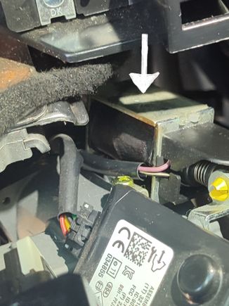This is the smelly bugger! It's attached to the steering column.