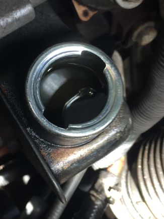 its not a good pic that captures the color, but its green.  so hopefully my PS system is designed for this fluid, bc I do know it was red fluid before the service.
