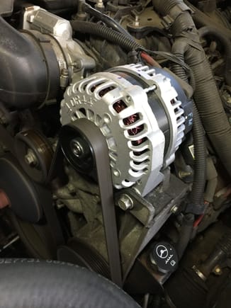 The new alternator in place, I wish it would stay clean like that, lol.