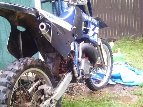 MY 96 YZ250 bored to a 360cc, Full FMF exhaust, basically just one big money pit.
