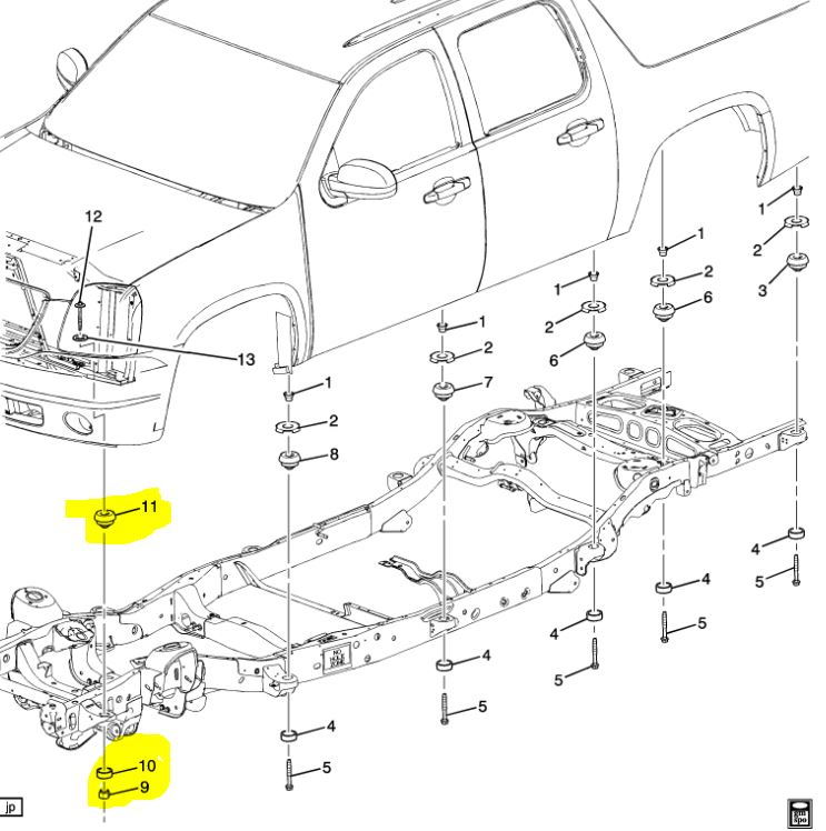 Torque Spec On Body Mounts Chevrolet Forum Chevy Enthusiasts Forums