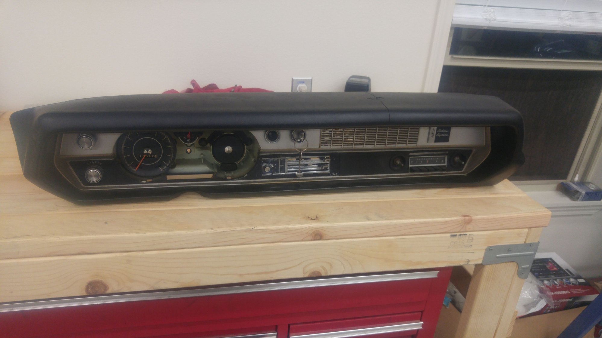 Complete dash with all gauges, radio, ac, and key - $2500