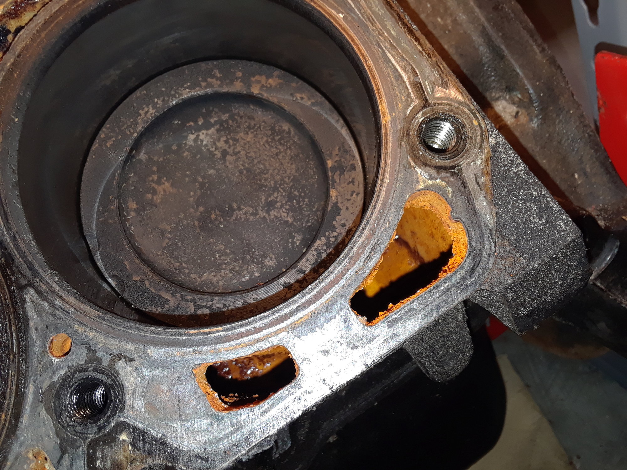 engine water jacket rust removal