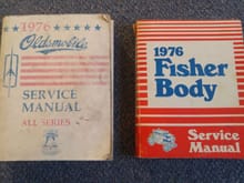 '76 Oldsmobile Chassis and Body Manuals ($25 each or $40 for the pair)