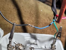 I decided to add some longer length wires off of the switches that integrate into the 5-wire switch harness I made.  I soldered then together in the car, something I had doing, but turned out okay.  All solder joints were heatshrinked.