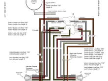 Hacked Factory diagram for mid-60's Big Olds vacuum power door locks. This may help you install, repair or understand yours.