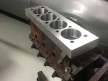Preparing to bore/hone with torque plate
