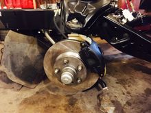 Front disc brakes installed