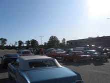 Grayling High School lot- getting ready to leave for Gaylord.