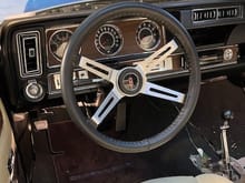 The final product: centered steering wheel, new ignition cylinder keyed to match the door locks, and sport wheel with working horn!