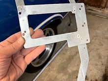 I fabricated this bracket from 16 ga metal construction plates you can buy at Home Depot.