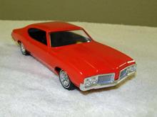 1970 Oldsmobile Cutlass 442 Holiday Coupe Promo Model Car - Rally Red