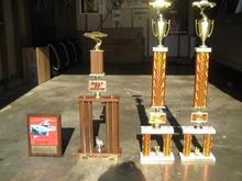 Some of the trophies the car won for 2009.  Restoration was completed mostly by myself.  I started in 1992 and completed it in March 2009.  It took a while but we were raising 4 kids.  Well worth the wait.

Out of 4 shows this year the car won &quot;Best of Show&quot; 3 times, &quot;First in Class&quot; once and &quot;Second in Class&quot; once.