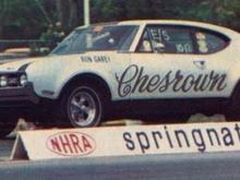 RON GAREY WINNER OF 68 SPRINGNATIONALS IN A 68 W-31 CHESROWN OLDS.