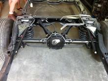 Finished frame and suspension together. Just finished brake lines fro INL.Perfit fit!