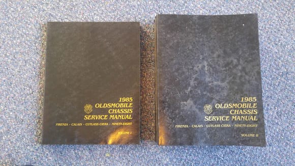 '85 Oldsmobile Chassis and Body Manuals ($20 each or $30 for the pair, $50 for all 4 1985 books)