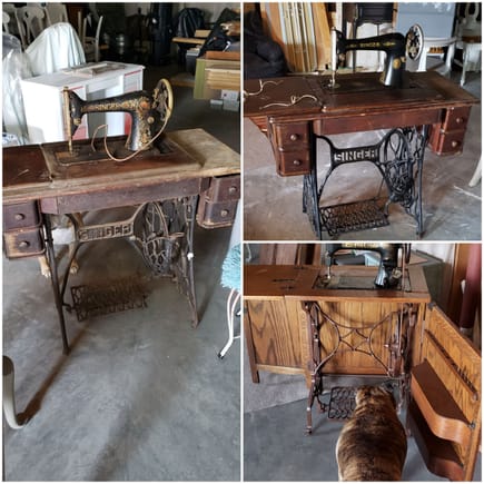 One in the lower right is around 100-years old and functional.  The other two are at least 90-years old.  The one  in the upper right would be functional if it had a belt.  The belts cut loopof leather that are