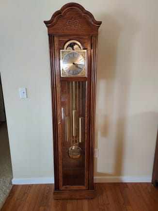 Functional antique grandfather clock