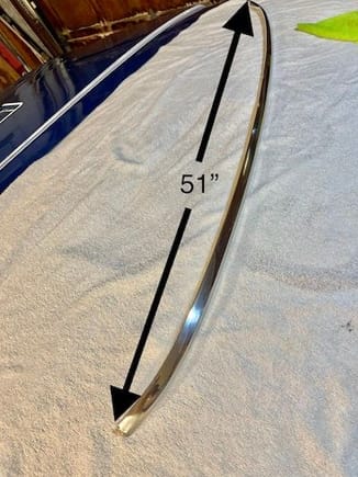 The correct part will measure 51" across the bow, end to end.