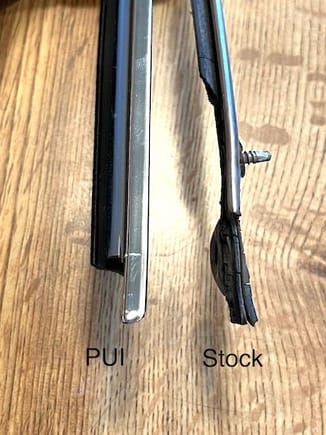 The biggest issue with the PUI part is the bead profile.  The flat bead is correct for the interior sweeps but is no correct for the outside sweeps.