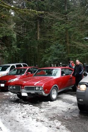 road trip on vancouver island cathedral grove, in the snow...