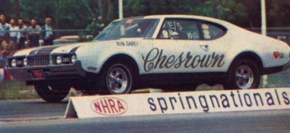 RON GAREY WINNER OF 68 SPRINGNATIONALS IN A 68 W-31 CHESROWN OLDS.