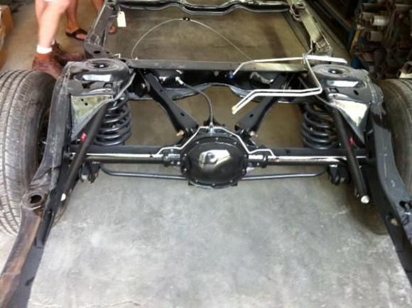 Finished frame and suspension together. Just finished brake lines fro INL.Perfit fit!