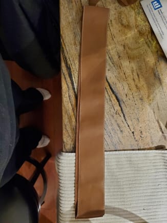 Now you need to make the belt for the wheel. using your two strips, put a running stitch along the edge of each piece. Do as before and make them about 1/8-3/16" from the edge.

Outside/Exposed side of the wheel covering - belt.
