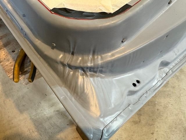 Trying to make the door edges a thing of beauty is somewhat silly, when you see deformed metal and spot weld spatter on the door edge that was never cleaned up.  