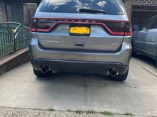 Converted from single exhaust to dual exhaust also converted taillights and racetrack lights this is a 2012 Dodge Durango crew. 