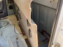 Removing the old panel.