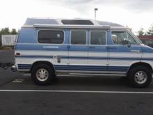 1989 Dodge RamVan B250. 2.5 in suspension lift and 31 in AT tires.