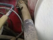 Moisture under these two hose.