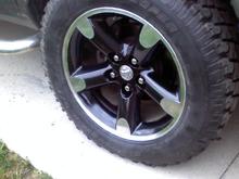 after sanding wet sanding and polishing then taping it all off and spraying. haha but i think the look good.