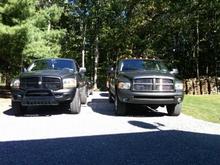 Mine and my dads trucks