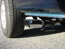 Side exit exhaust (now painted black)