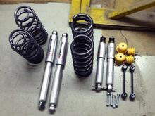 Belltech 963SP 2/4 lowering kit:
Springs, Street Performance shocks, bump stops, sway bar links