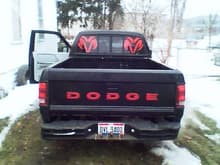 The only thing Ive done was replace the tailgate, the one it had was cracked almost in half.  I painted it with rattle cans from wal mart and cut out cardboard templates for the letters.