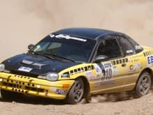 Chris Greenhouse and Billy Mann win the 2WD Pro National Susquehannock Trail Perf. Rally 2011 in the non-turbo Plymouth Neon