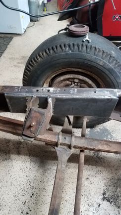 With the plate welded (top only) and the motor mount tacked in, its looking better. 
