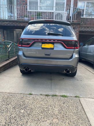 Converted from single exhaust to dual exhaust also converted taillights and racetrack lights this is a 2012 Dodge Durango crew. 