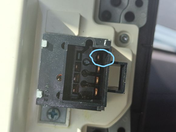 This is the terminal that is connected to the melted terminal